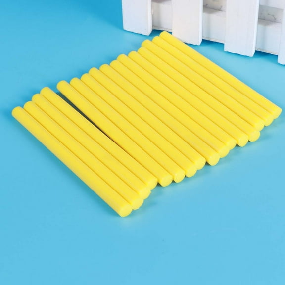 HEMOTON 20 Pcs Bars Hot Melt Glue Stick Colorful Glue Sticks 10.00X0.70X0.70CM Yellow