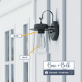 thumbnail image 4 of Prominence Home Ruttland Matte Black Coach Light with Clear Seeded Glass, 4 of 6