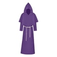 thumbnail image 2 of Hvyesh Men Cosplay Cloak Robe Costume Adult Halloween Hood Capes, 2 of 9