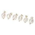 thumbnail image 1 of 6pcs Baroque Pearl Pendant, Exquisite Freshwater Cultured Pearls For Jewelry Making, DIY Bead Pearl For Necklace Dangle Keychain Bracelet, 1 of 8