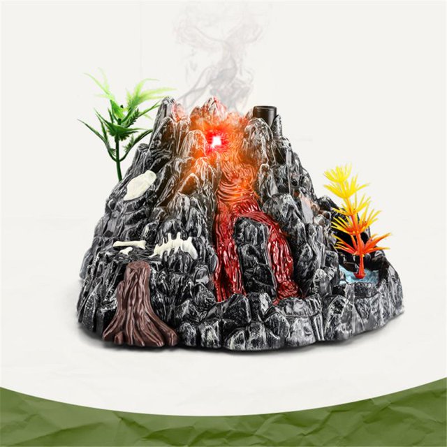 Simulation Volcanic Eruption Model Dinosaur World Spray Volcano Model With Light Educational Toys For Children (without Battery)