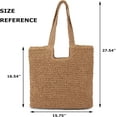 thumbnail image 2 of Straw Beach Tote Bag: Large Summer Boho Woven Bags - Rattan Handmade Shoulder Handbags for Women, 2 of 6
