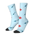 thumbnail image 1 of Fotbe Syringe And Red Cross Calcetas Largas con Estampado para Hombre y Mujer – Calcetas de Compresión Transpirables y Elásticas, Viajar y Uso Diario Talla 5-11, 1 of 6