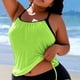 thumbnail image 5 of TaTaai Plus Size Loose Split Swimsuit, Women's Solid Color Padded No Steel Support Swimwear, Elastic Design, Ideal for Summer Beach Pool Vacation Wear Gift, 5 of 5