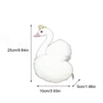 thumbnail image 2 of HuiXinOu Crown Swan Plush Toy, Black and White Romantic Room Decor for Girls Bedroom, Teens Room, Home and Party Decoration Accent, 2 of 2