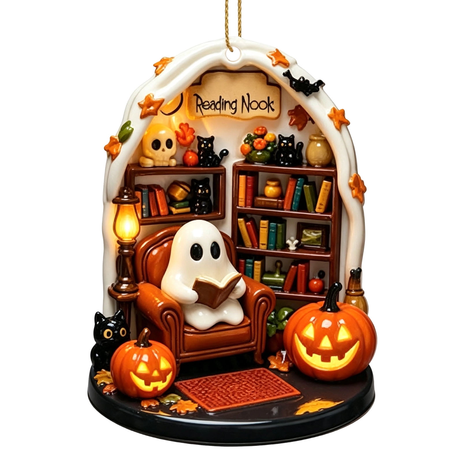 Halloween Ornaments Ghost Decorations Acrylic Board Spooky Cute Hanging Decor Halloween Tree and Home Display