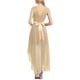 thumbnail image 2 of VISgogo, vestido de fiesta de noche para mujer, vestido acampanado de encaje de retazos, vestido de gasa con gran oscilación, vestido de verano con cmangas, vestido con dobladillo irregular VISgogo moda, 2 of 9