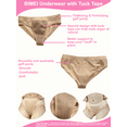 thumbnail image 6 of BIMEI Tucking Tape Gaff Panty Avoid Camel Toe Underwear Skip the Line -Transgender,Crossdresser,Men&Women,Beige,2XL, 6 of 8