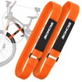 thumbnail image 1 of Boncas Adjustable Bike Rack Strap 24"" Bicycle Wheel Stabilizer Straps with Innovative Gel Grip Keep The Bicycle Wheel from Spinning - Orange 2 Pack, 1 of 4