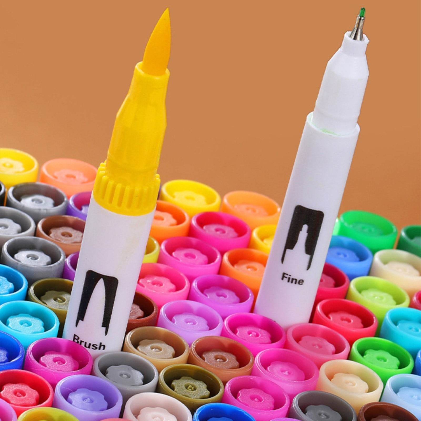 Clearance Pencil curler under $6,Brush Marker Pens 24 Colors Art Markers With Fine And Brush Tip Coloring Markers For Adults Markers For Journaling Calligraphy Drawing Sketching Doodling Illust