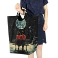 thumbnail image 4 of Yayeee Freestanding Laundry Hamper with Handle Collapsible Large Storage Basket for Clothes, Red Sitting on The Moon, 4 of 7