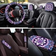 thumbnail image 4 of Binienty Boho Mandala Car Seat Covers With Matching Steering Wheel Cover Car Seat Belt Strap Covers Shoulder Cushion Pad Universal Automotive Bucket Cushion Cover Full Set of 14 Pack, 4 of 8