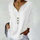 thumbnail image 2 of Vestidos Casuales Para Mujer, Blusas De Mujer De Moda Blusas de verano para mujer, de manga 3/4, lisas, con cuello en V y bolsillos, 2 of 7