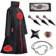thumbnail image 1 of Capa de Akatsuki Itachi para niños, capa de Naruto, bata de Akatsuki, disfraz de Cosplay de Halloween con anillo para la cabeza Xemadio WMCH-49, 1 of 5