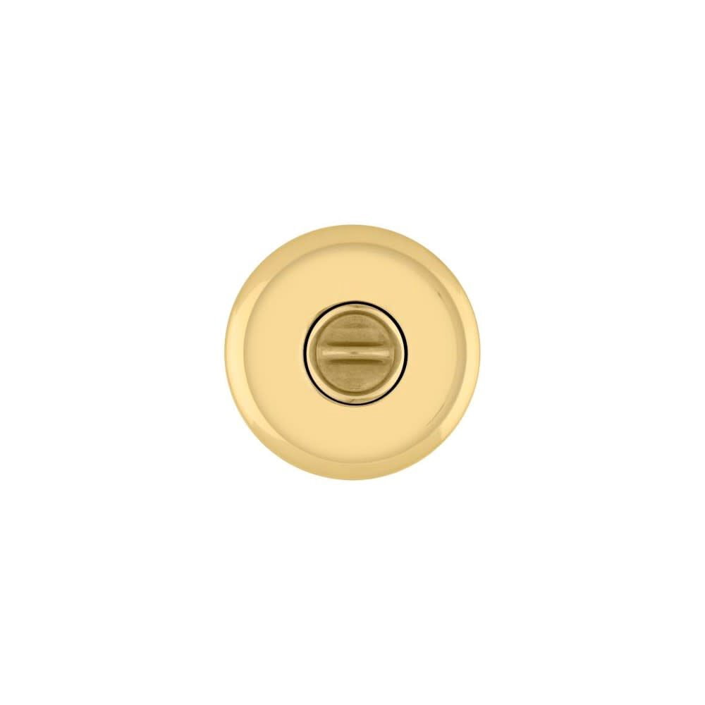 Kwikset Juno Bed/Bath Door Knob in Polished Brass
