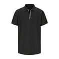 thumbnail image 3 of Krdevn Mens Shirts - Men's Leisure Stripe Contrast Design Lapel Button Long Sleeve,Mens Fall Shirts,Color:Black,Size:3XL, 3 of 8