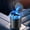 Blue, variant on Ashtray with Lid Smell Proof,Smokeless Ashtray for Cup Holder,One Click Open Cigar Ash Tray,Detachable Stainless Steel Car Ash Tray with LED Auto Light, for Most Car, Office, Home (Gold)
