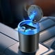 thumbnail image 1 of Car Ashtray with LED Light, Open Lid Metal Inner Tank, Fireproof Heat Insulation, Portable Auto Cigarette Ashtray for Car Home Office Use, Smokers Accessories with Removable Easy Clean Design, 1 of 6