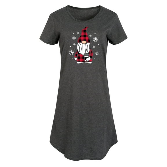 Instant Message - Buffalo Plaid Gnome Snowflakes - Women's Any Way Dress