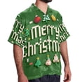 thumbnail image 2 of Christmas Font Men's Short Sleeve Spread Collar Hawaiian Shirts, Casual Printed Button Down Summer Beach Tops, Unisex Men's Shirts, 2 of 6