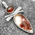 thumbnail image 2 of Natural Indian Blanket Jasper & Garnet 925 Silver Pendant Jewelry P-1268 SDP111794, 2 of 5