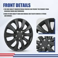 thumbnail image 2 of 4 Pack 16" Hubcap Wheel Cover for 2009-2013 Toyota Corolla,Wheel Rim Cover with Decorative Screws,Compatible with Steel Wheels,Snap on Hub Caps Replacement,ABS&PC Material,Black Matte, 2 of 8