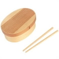 thumbnail image 2 of Bento Box -1Layer Bento Box Wood Lunch Box Wooden-Sushi Tableware Bowl Food Container, 2 of 8