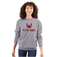 thumbnail image 3 of A Little Crabby Cranky Beach Lover Sweatshirt for Men or Women Brisco Brands X, 3 of 6
