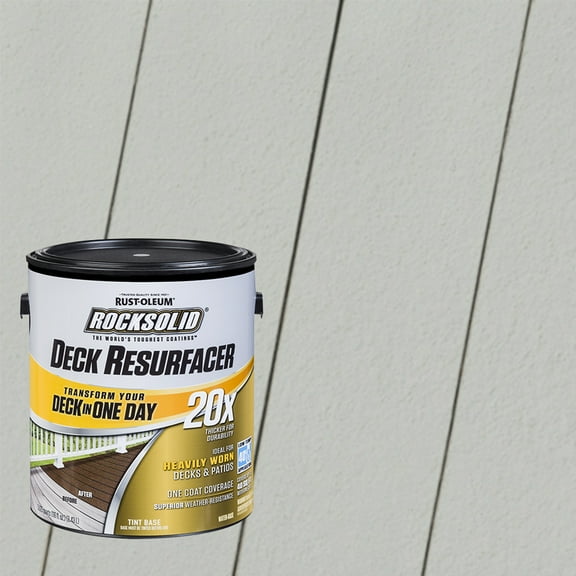 Graywash, Rust-Oleum RockSolid 20X Exterior Wood Deck Resurfacer-319384T, Gallon
