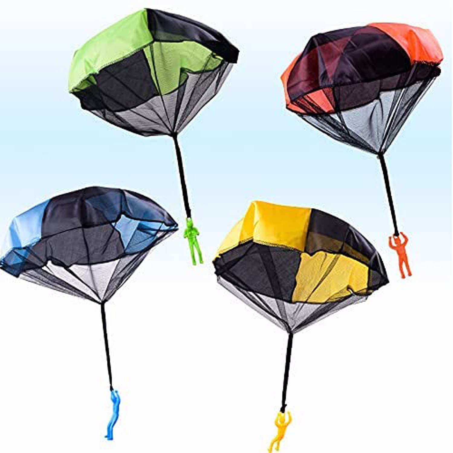 4pcs Parachute Toy,Tangle Free Throwing Hand Throw Flying Toys,Watching Landing Outdoor Toys for Kids Gifts,No Battery 