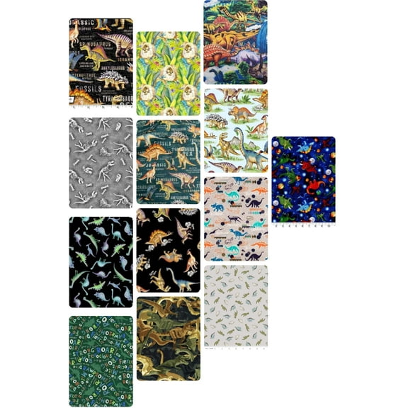10 Fat Quarters - Assorted Dinosaurs Fat Quarter Bundle
