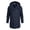 Navy, variant on Men's Hooded Double Breasted Wool Blend Coat Mid-Length Windproof Overcoat Casual Winter Warm Trench Coat With Pockets Black M