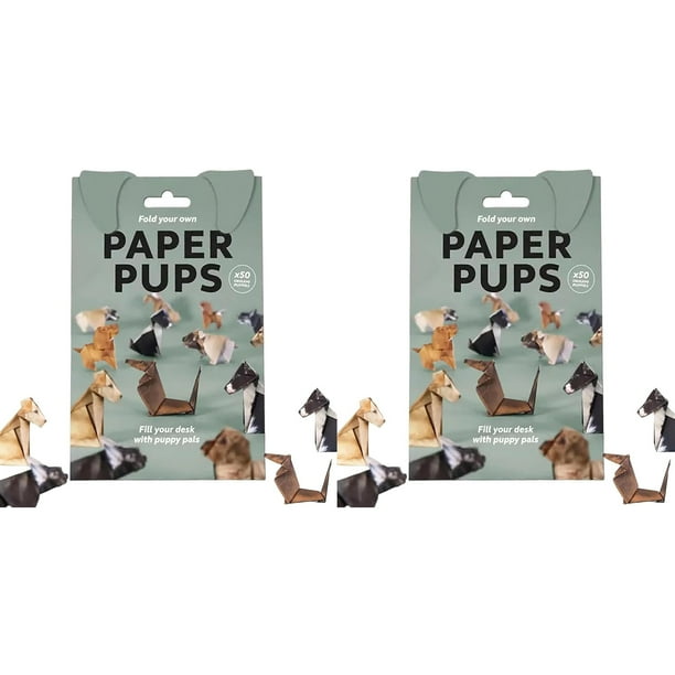 Juego Papel Plegable Origami 100 Piezas para Del (2 Cajas Perro)