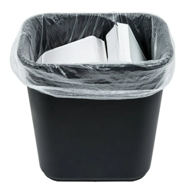 2-4 Gallon Small Black Trash Bags (440 Bags) Bathroom Garbage Bags Plastic Wastebasket Can Liners 2 Gallon 3 Gallon 4 Gallon Trash Bag for Home and