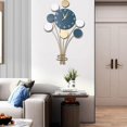 thumbnail image 3 of Relojes de pared con globos grandes de 25 pulgadas, relojes de pared colgantes decorativos gigantes de metal para decoración del hogar, reloj de pared moderno silencioso que no hace tictac para sala, 3 of 8