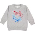 thumbnail image 2 of Inktastic Fourth of July Star Firework Toddler Sweatshirt, 2 of 4