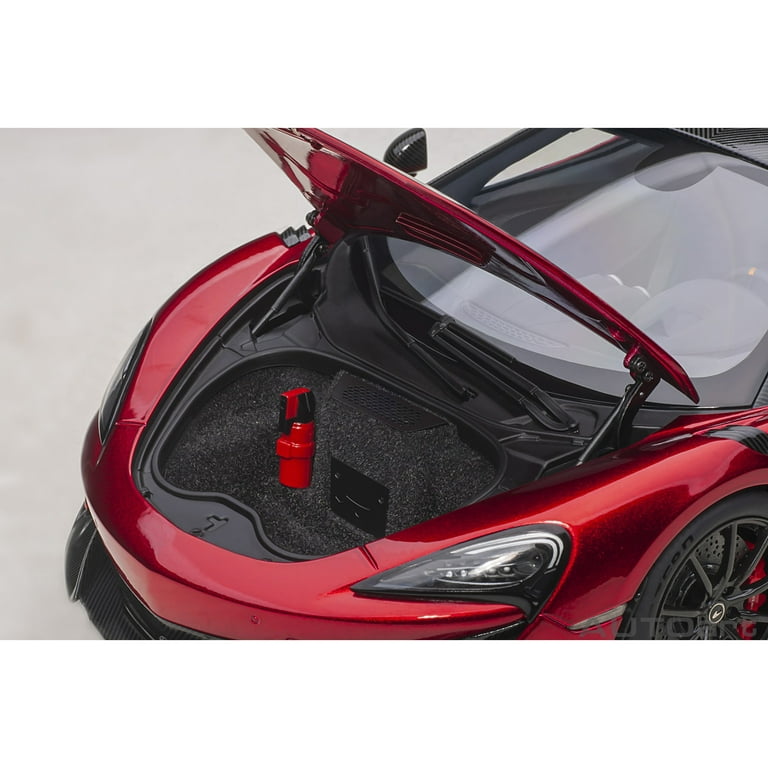 McLaren 600LT Vermillion Red and Carbon 1/18 Model Car by Autoart