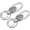 Silver Metal, variant on 2 Pack , Sturdy Key Ring,Clip Holder Organizer for ,