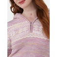 thumbnail image 4 of No Boundaries Fairisle Plush Hoodie, Women's, 4 of 5