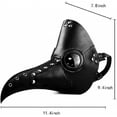 thumbnail image 3 of PU Leather Plague Doctor Mask, Halloween Costume Bird Death Mask, 3 of 5