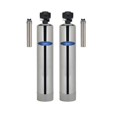 Crystal Quest CQE-WH-11690 Fluoride Removal Plus SMART Series Stainless Steel Whole House Water Filter, 1.5 cu. ft.