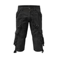 thumbnail image 4 of SHIXIAOO Men's Spring and Summer Leisure Sports Solid Color Pocket Trouser Leg Hanging Rope Tool Shorts Men Cargo Pants Slim Fit Band 1 12 Sock Thick Pants Pants Cargo Mens Work Pants Cargo Bedroom, 4 of 5