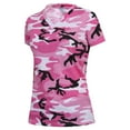 thumbnail image 5 of Womens Long Length V-Neck Camouflage T-Shirt, Pink Camo, 5 of 5