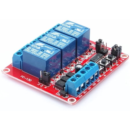 Interlock Relay Control Module 3 Channel Interlock Switch Self-Locking Relay Module High and Low ...