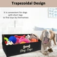 thumbnail image 3 of Brabtod Dog Toy Box and Storage Bin With Handle - Trapezoid Basket Chest Organizer for Pet Toys, Blankets and Accessories,Personalizable, Black, 3 of 7