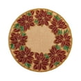 thumbnail image 1 of Tapis Rond en Jute Poinsettia (Beige Moyen), 1 of 1