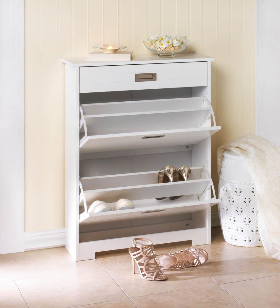 Womens Shoe Rack Mens Two Tier Organizer With Drawer For Shoe