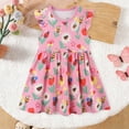 thumbnail image 2 of CAUYDY Toddler Girl Dress Baby Girls Summer Casual Short Sleeve Dresses Little Girl Floral Print Sundress Princess Dress for Kids 2T 3T 4T 5T 6T 7T 8T (Sizes 3-4 Years,D1-Pink), 2 of 9