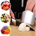 thumbnail image 2 of Stainless Steel Finger Guard, Kitchen Finger Protector, 2 Pcs of Knife Guard, For Dicing and Slicing in Kitchens, 2 of 7