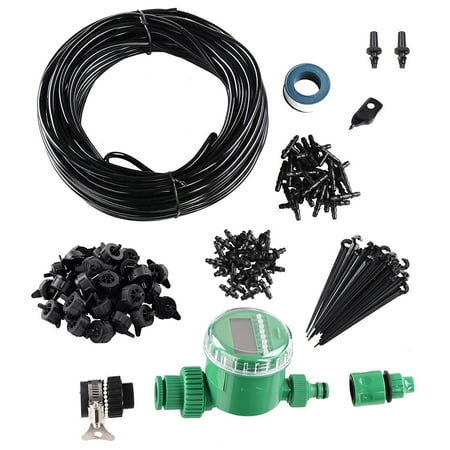 Dragonfly Dripper - Yescom 82 ft DIY Micro Drip Irrigation System Kit with Timer Dripper Automatic Watering 1/4